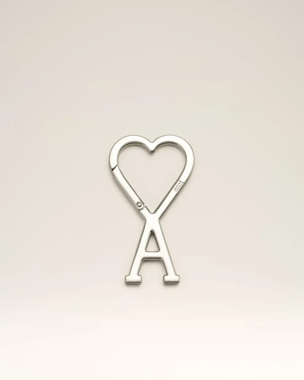 Porte Clés Argenté Mousqueton Ami De Cœur En Métal