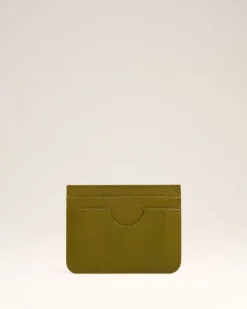 Porte-Cartes Midi Kaki En Cuir