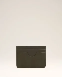 Porte-Cartes Midi Vert En Cuir