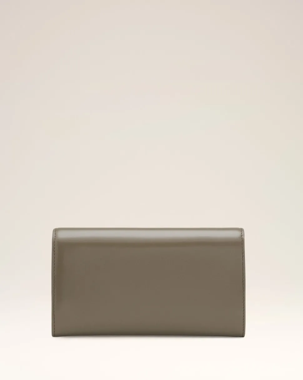 Portefeuille Continental Gris Paris Paris En Cuir Glacé