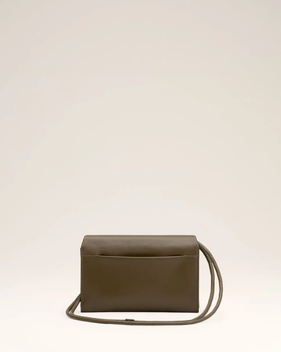 Portefeuille Kaki A Bandoulière Voulez-Vous En Cuir