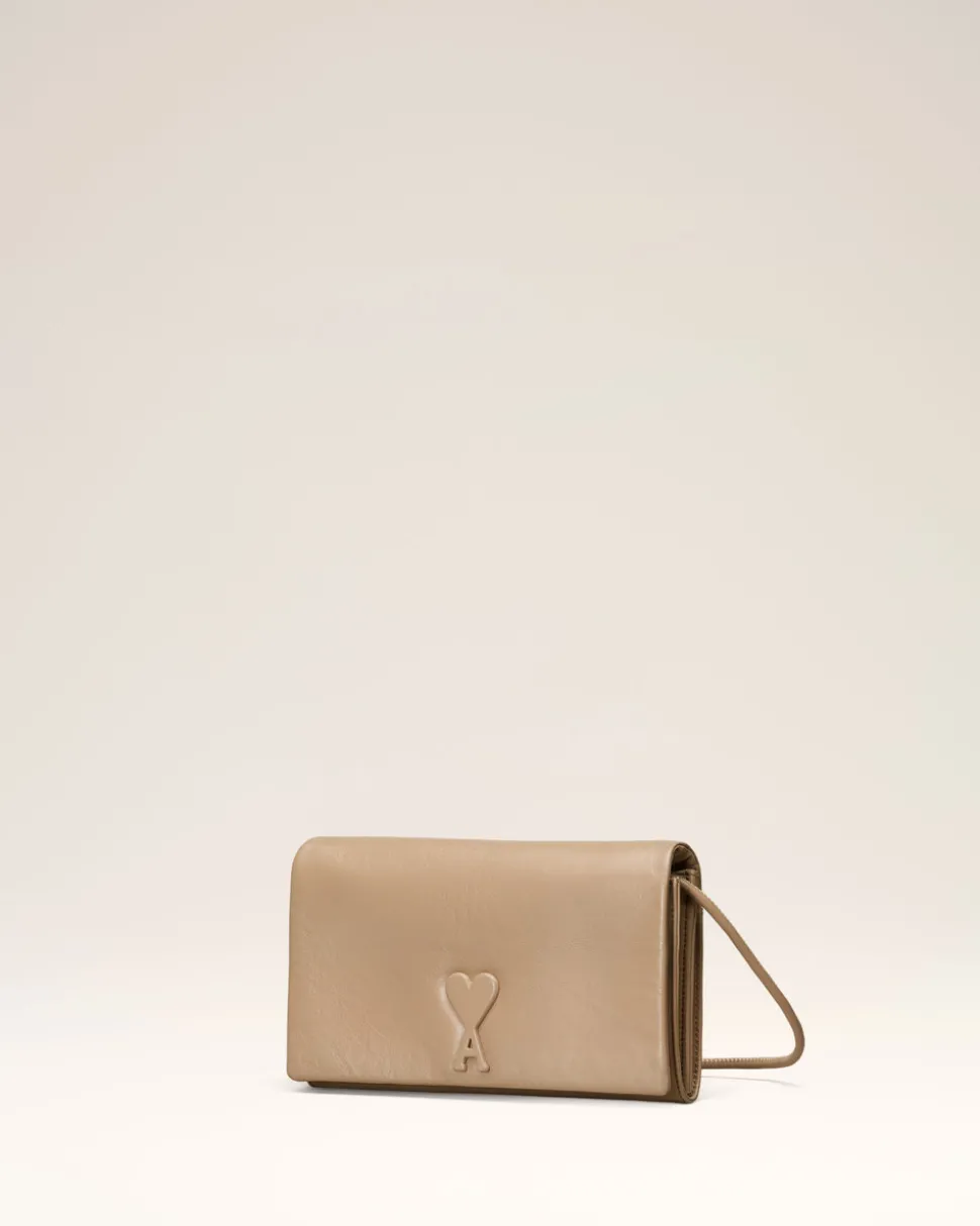 Portefeuille Noir Bandoulière Voulez-Vous En Cuir