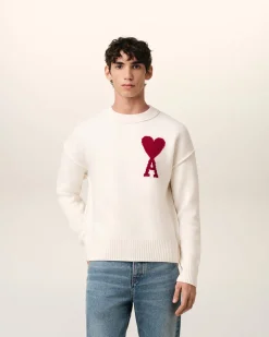 Pull Blanc Ami de Coeur En Laine