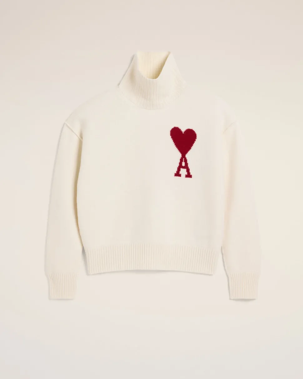 Pull Blanc Ami de Coeur En Laine