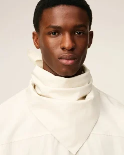 Robe Blanche Midi Bandana En Coton