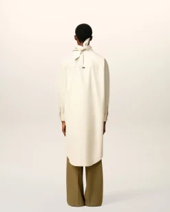 Robe Blanche Midi Bandana En Coton