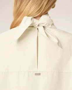 Robe Blanche Midi Bandana En Coton