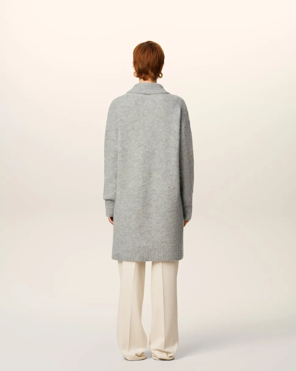 Robe Polo Grise En Alpaga