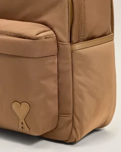 Sac A Dos Marron Marcel En Nylon Ouatiné