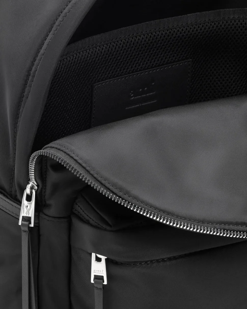 Sac A Dos Noir Marcel En Nylon Ouatiné