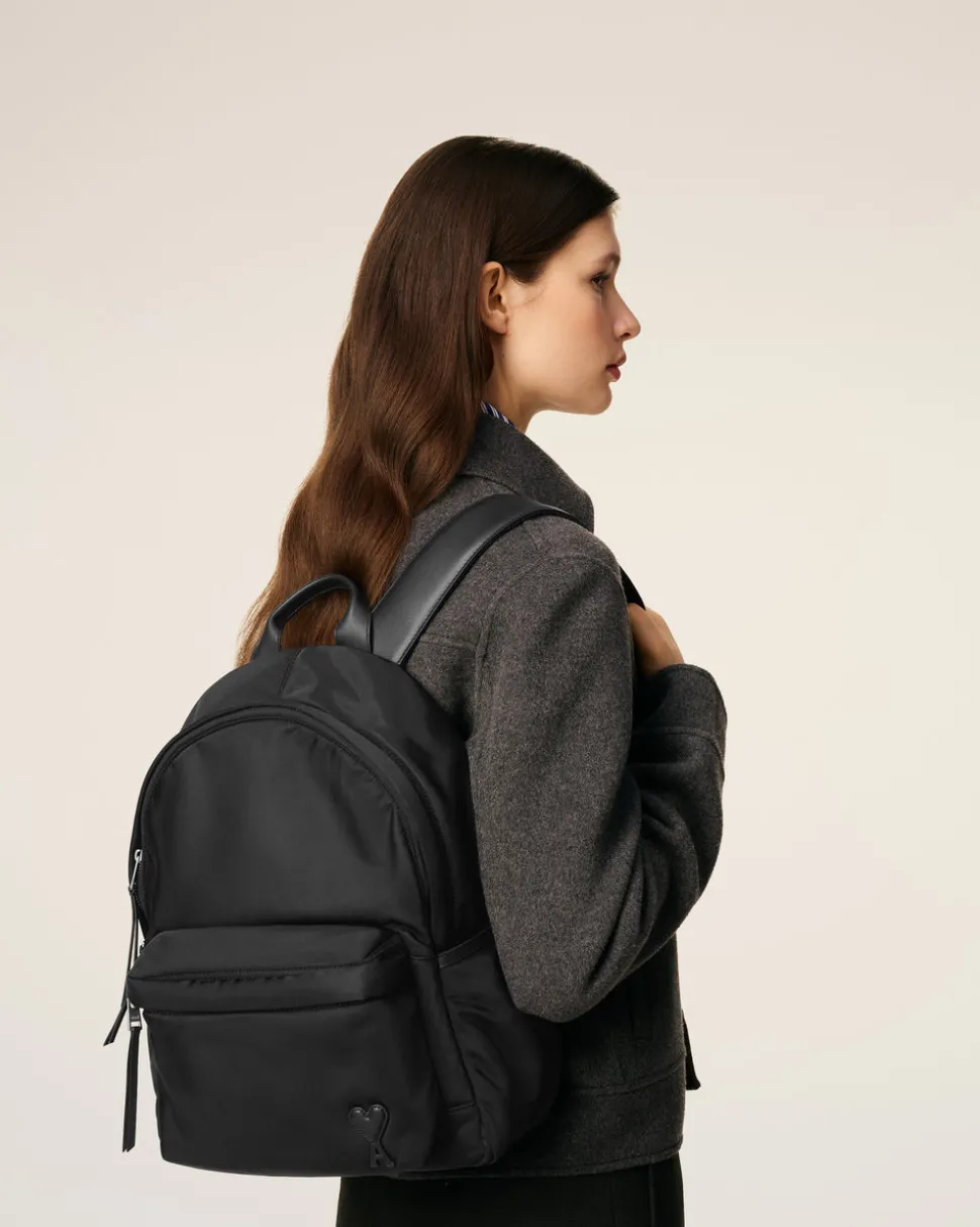 Sac A Dos Noir Marcel En Nylon Ouatiné