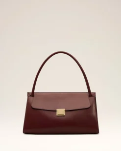 Sac Bordeaux Mimi En Cuir Lisse