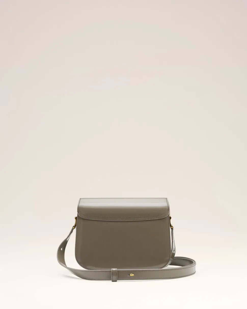 Sac Gris Paris Paris En Cuir Glacé