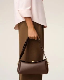 Sac Marron Carrousel En Cuir Lisse