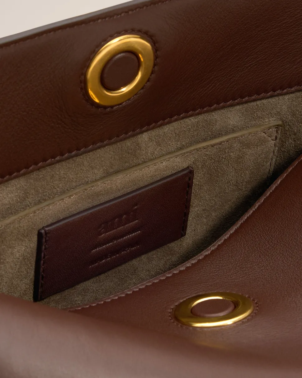 Sac Marron Carrousel En Cuir Lisse