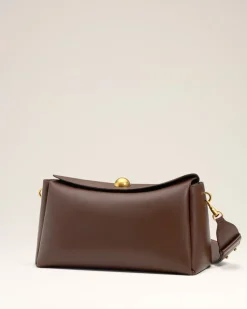 Sac Marron Carrousel Moyen En Cuir Lisse