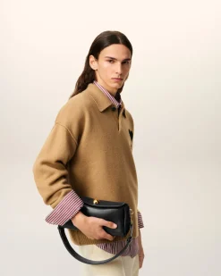 Sac Noir Carrousel En Cuir Lisse