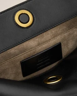 Sac Noir Carrousel En Cuir Lisse