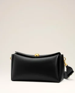 Sac Noir Carrousel Moyen En Cuir Lisse