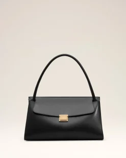 Sac Noir Mimi En Cuir Lisse