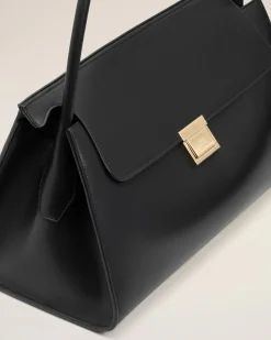 Sac Noir Mimi En Cuir Lisse