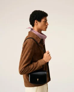 Sac Noir Paris Paris En Cuir Glacé