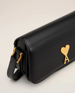 Sac Porté Épaule Paris Paris Noir En Cuir