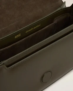 Sac Porté Épaule Paris Paris Vert En Cuir