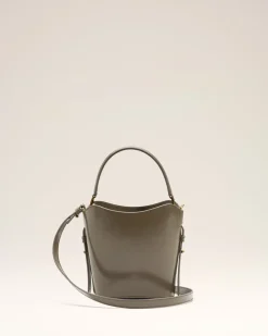 Sac Seau Gris Mini Paris Paris En Cuir Glacé