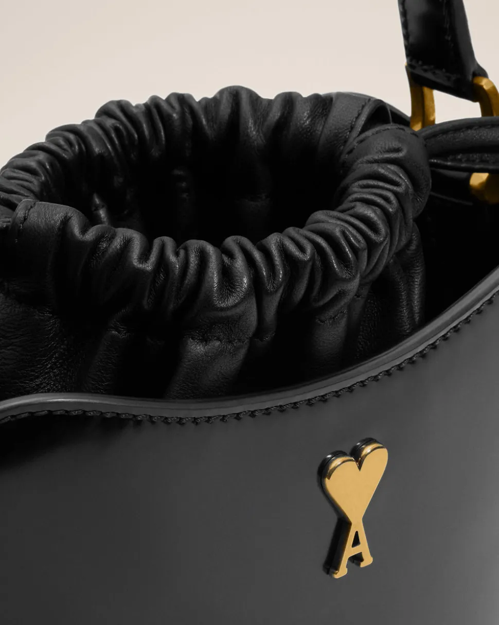 Sac Seau Noir Mini Paris Paris En Cuir Glacé