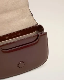 Sac Top Handle Bordeaux Paris Paris En Cuir Glacé