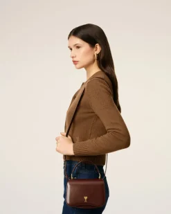 Sac Top Handle Bordeaux Paris Paris En Cuir Glacé