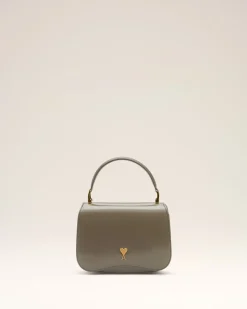 Sac Top Handle Gris Paris Paris En Cuir Glacé