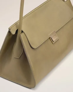 Sac Vert Mimi En Cuir Lisse