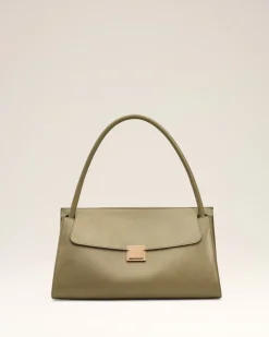 Sac Vert Mimi En Cuir Lisse
