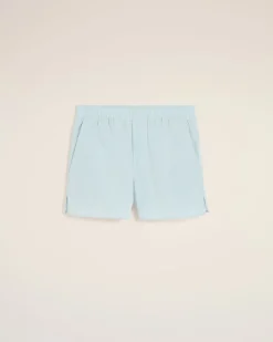 Short Bleu En Taffetas