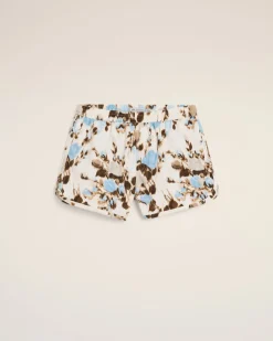 Short De Bain Bleu Imprimé