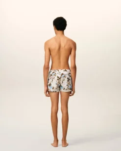 Short De Bain Bleu Imprimé