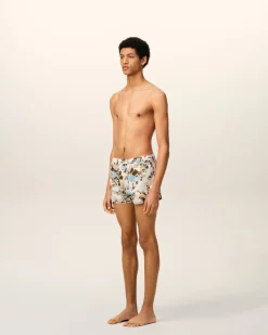 Short De Bain Bleu Imprimé