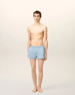 Short De Bain Bleu Uni