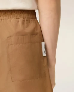 Short Marron En Taffetas