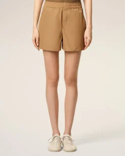 Short Marron En Taffetas