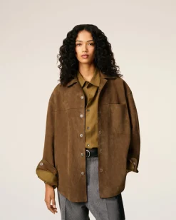 Surchemise Marron En Cuir