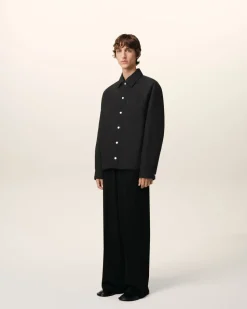 Surchemise Noire Ouatinée Ami de Coeur En Toile