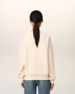 Sweatshirt Beige Patch Ami de Coeur En Coton