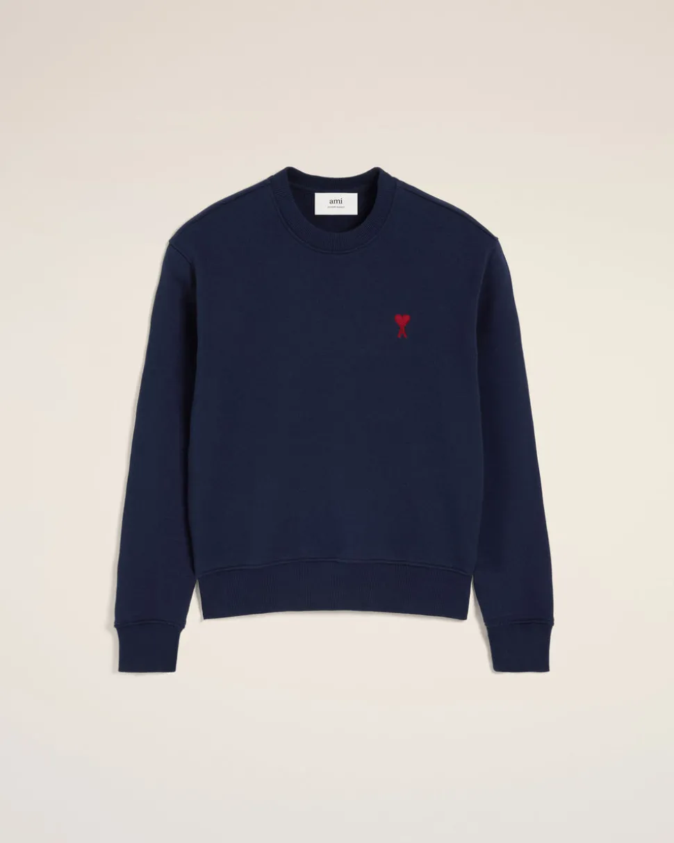 Sweatshirt Bleu Ami De Coeur En Coton Biologique