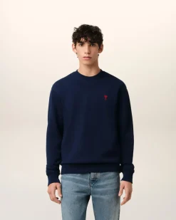 Sweatshirt Bleu Ami De Coeur En Coton Biologique