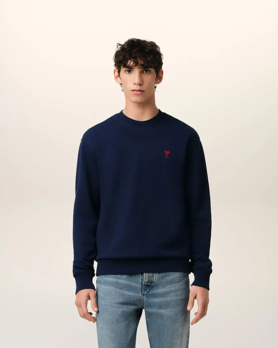 Sweatshirt Bleu Ami De Coeur En Coton Biologique