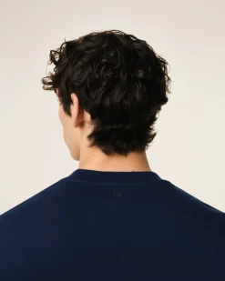 Sweatshirt Bleu Ami De Coeur En Coton Biologique