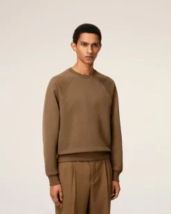 Sweatshirt Marron Ami De Coeur En Coton